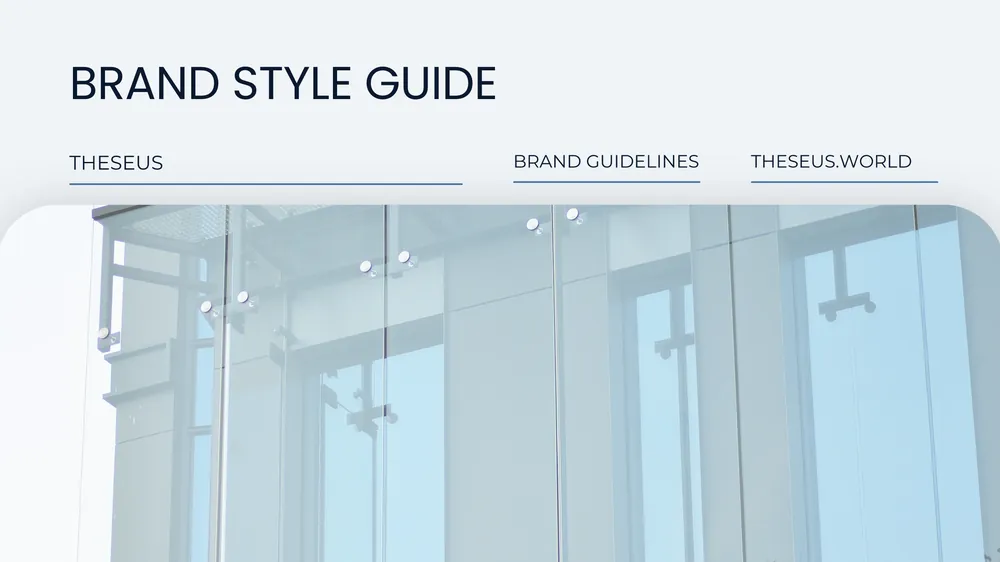 Theseus brand guidelines pages fanned out (page 2)
